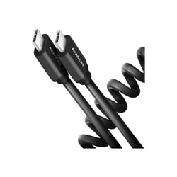 USB kabelis Axagon USB-C - USB-C, 2.0, PD 60W, 60cm, melns