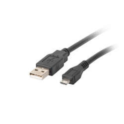USB kabelis Lanberg USB-A - Micro USB, 2.0, 1m, melns