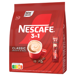Šķīstošās kafijas dzēriens Nescafe Classic 3in1, 10 gab.
