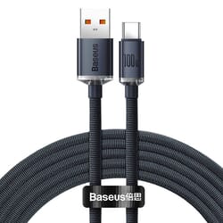USB kabelis Baseus USB-A - USB-C, 2.0, PD 100W, 1.2m, melns