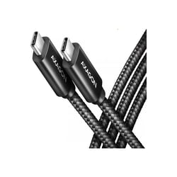 USB kabelis Axagon USB-C - USB-C, 4 Gen 3x2, PD 240W, 8K60Hz, 1m, melns