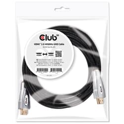 Video kabelis Club3D HDMI - HDMI 2.0, ar Ethernet, 5m, melns