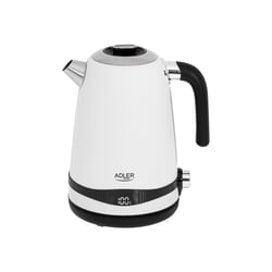 Elektriskā tējkanna Adler AD1295, 2200W, 1.7L, nerūsējoša tērauda, balta