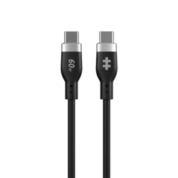 USB kabelis Hyper USB-C - USB-C, 2.0, PD 60W, 1.5m, melns
