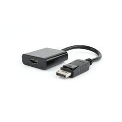 Video adapteris Gembird DisplayPort - HDMI, 10cm, melns