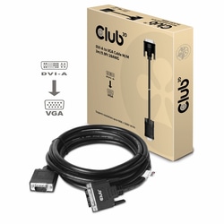 Video kabelis Club3D DVI-A - VGA, 3m, melns
