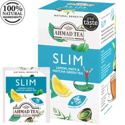 Zāļu tēja Ahmad, Slim, Lemon, Mate & Matcha, 20 gab.