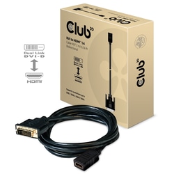 Video kabelis Club3D DVI-D (24+1) - HDMI 1.4, 2m, melns