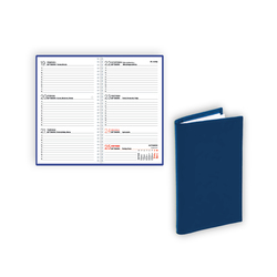 Plānotājs Pocket ar spirāli, māks. ādas vāki, zils, BPG (10130304)