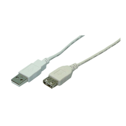 USB kabelis Logilink USB-A, 2.0, pagarinātājs, 2.5W, 3m, pelēks