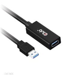 USB kabelis Club3D USB-A, 3.2 Gen 1, aktīvais pagarinātājs, 12W, 5m, melns