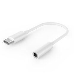 Audio adapteris Gembird 3.5mm - USB-C, 10cm, balts