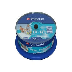 Matricas CD-R Verbatim AZO Wide Printable non ID, 700MB, 52x, 100gab.
