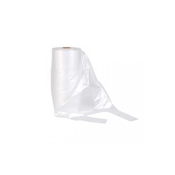 Iepirkumu maisiņi ar rokturiem, caurspīdīgi, 21(+12)x50, 13 mikr., 240gab./rullī