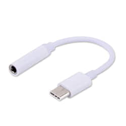 Audio adapteris Savio 3.5mm - USB-C 3.1, 12cm, balts