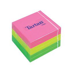 Līmlapiņas 76x76mm, neona asorti, 400lp., Tartan
