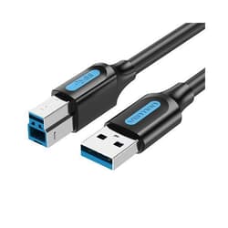 USB kabelis Vention USB-A - USB-B, 2.0, 2A, 50cm, melns