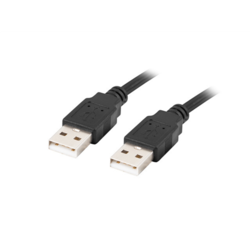 USB kabelis Lanberg USB-A - USB-A, 2.0, 1.8m, melns