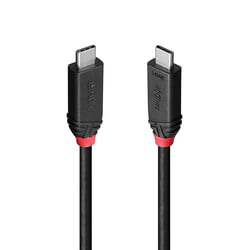 USB kabelis Lindy USB-C - USB-C, 4 Gen 3x2, PD 240W, 8K60Hz, 50cm, melns
