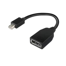 Video adapteris Lenovo Mini DisplayPort - DisplayPort, melns