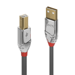 USB kabelis Lindy USB-A - USB-B, 2.0, 3m, pelēks