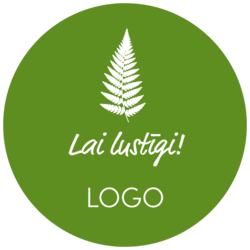 Uzlīmes, apaļas ar klienta logo, Lai lustīgi, 80mm