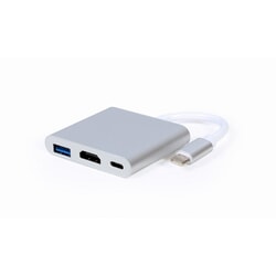 Dokstacija Gembird A-CM-HDMIF-02-SV USB-C, 3in1, sudraba