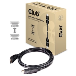 Video kabelis Club3D HDMI - HDMI 2.0, ar Ethernet, 2m, melns