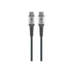 USB kabelis Goobay USB-C - USB-C, 2.0, 60W, 2m, pelēks