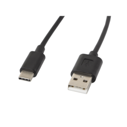 USB kabelis Lanberg USB-A - USB-C, 2.0, 1.8m, melns