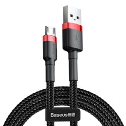 USB kabelis Baseus USB-A  - Micro USB, 2.0, 2.4A, 1m, melns