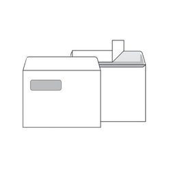 Aploksnes E5, ar silikona lenti, 1000gab.