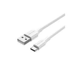 USB kabelis Vention USB-A - USB-C, 2.0, 3A, 1.5m, balts