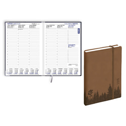 Kalendārs-dienasgr. Prestige, soft, mākslīgā āda, brūns (20060303)