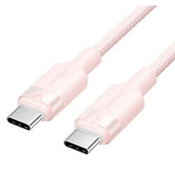 USB kabelis Vention USB-C - USB-C, 2.0, PD 60W, 2m, rozā