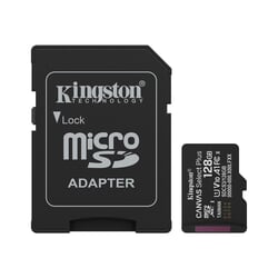 Atmiņas karte Kingston Canvas Select Plus microSDXC, 128GB, UHS-I, V10, U1, Class 10, ar adapteri