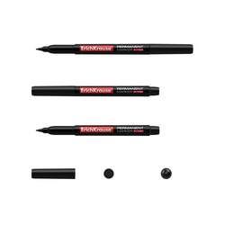 Permanentais marķieris, 0.5-1.0 mm,konisks, melns, ErichKrause