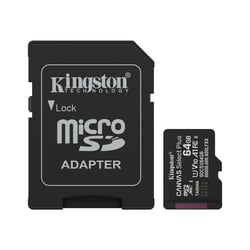 Atmiņas karte Kingston Canvas Select Plus microSDXC, 64GB, UHS-I, V10, U1, Class 10, ar adapteri