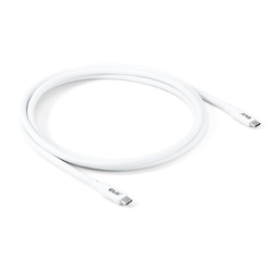 USB kabelis Club3D USB-C - USB-C, 4 Gen 2x2, PD 240W, 4K60Hz, 2m, balts