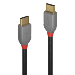 USB kabelis Lindy USB-C - USB-C, 2.0, PD 60W, 1m, melns