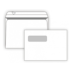 Aploksnes, MAILmedia E5 156x220mm, ar lodziņu, baltas, pašlīmējošas, 50gab./iepak.