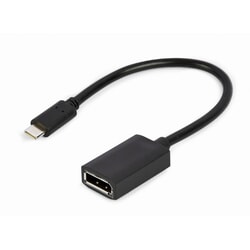 Video adapteris Gembird USB-C 3.1 - DisplayPort, 15cm, melns