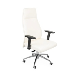Biroja krēsls, ādas, Modo Chrome White Leather, balts