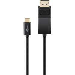 Video kabelis Goobay USB-C 3.1 - DisplayPort, 1.2m, melns
