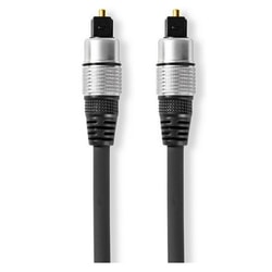 Audio kabelis Brackton Toslink - Toslink, 1m, melns