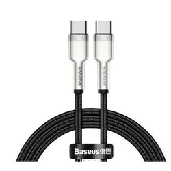 USB kabelis Baseus USB-C - USB-C, 2.0, PD 100W, 1m, melns