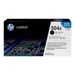 Tonera kasete HP 504X (CE250X), melna