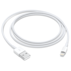 USB kabelis Apple USB-A - Lightning, 1m, balts