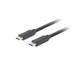 USB kabelis Lanberg USB-C - USB-C, 3.2 Gen 2, PD 100W, 4K60Hz, 1m, melns
