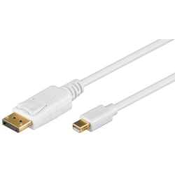 Video kabelis Goobay Mini DisplayPort - DisplayPort 1.2, 1m, balts